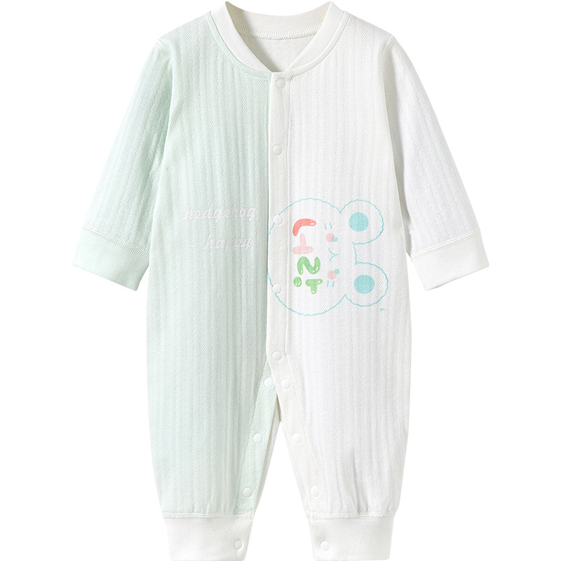 Mono para bebé para primavera, otoño e invierno, capa base cálida de algodón puro para recién nacidos, conjunto de otoño para niños pequeños, pelele unisex, ropa para bebé. image 6