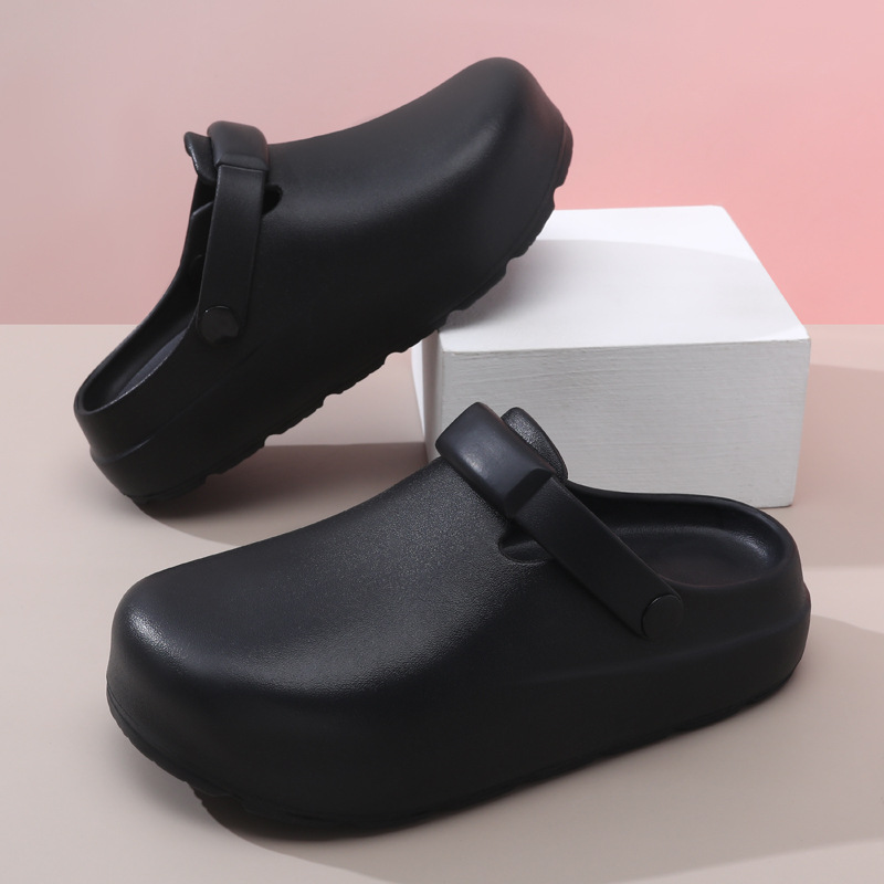 En nombre del cabello, Baotou drag femenino, uso externo de verano, sandalias y pantuflas de plataforma aumentadas, zapatos Birken transpirables antideslizantes EVA de alta calidad