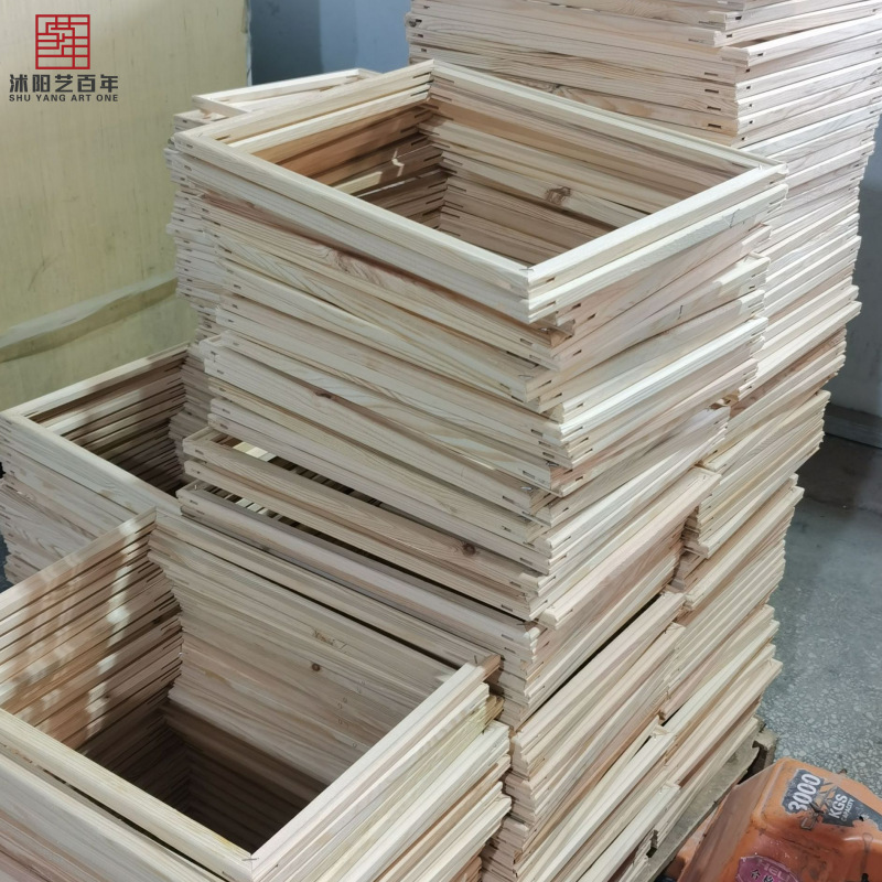 厂家直销1.5x2.0cm油画框绷制松木DIY油画实木框条工笔框数字内框