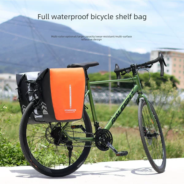 Mountain bike front and rear carrying bag shelf bag tail bag full waterproof camel bag long-distance travel Sichuan-Xizang riding equipment