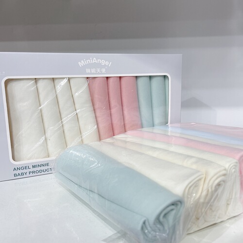 Infant cotton diapers, colorful unedged newborn soft absorbent diapers and urine rings
