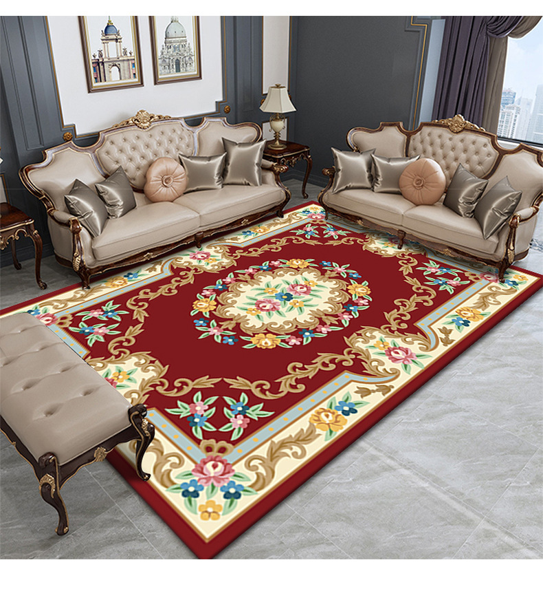 欧式复古地毯,卧室床边毯,客厅满铺毯,饭厅地毯
