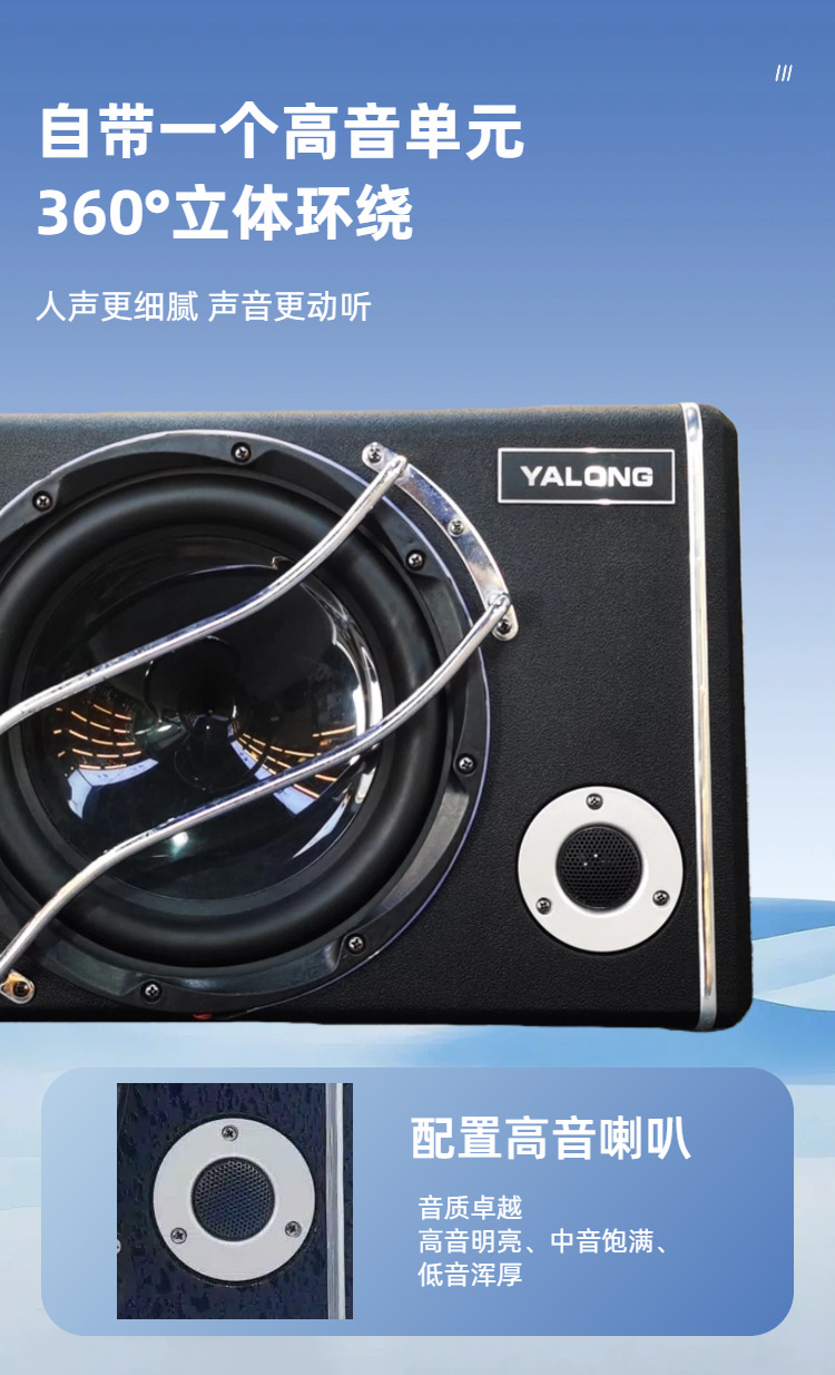 10inch Car Trunk Wooden Box Active Subwoofer High-Power Car Audio Modification Oem Customization