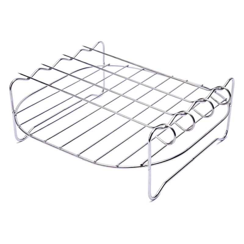 Подставка для аэрофритюрницы, вертикальная, из нержавеющей стали 430, решетка для приготовления на пару, круглая решетка для барбекю, решетка для гриля, подставка для тостов и хлеба