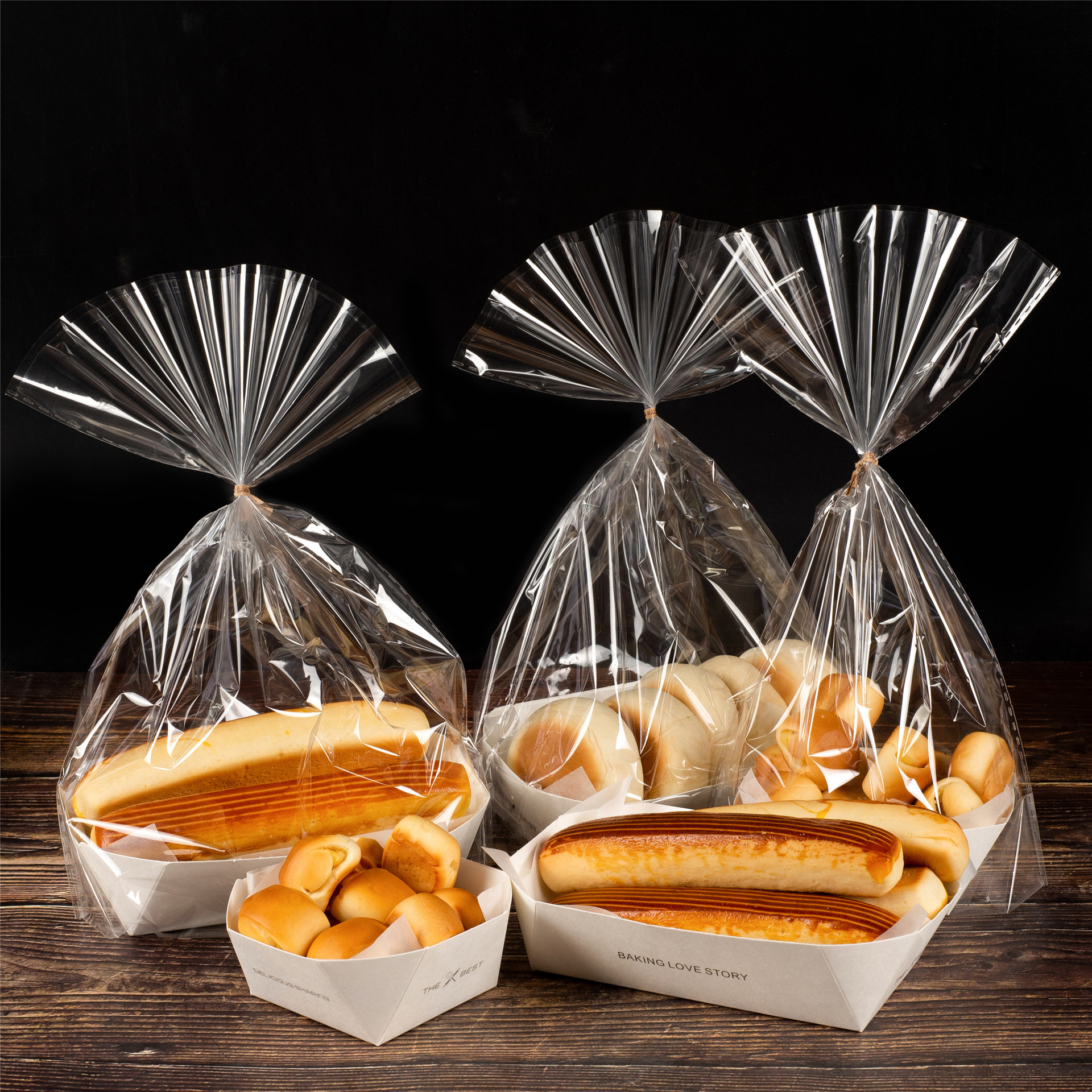 八角面包纸托小酥芙包装盒配透明袋简约榴莲酥泡芙西点扎丝打包盒