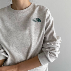 元の工場は対外貿易の服装のNT二重の裾の丸首の衛衣の男女の同モデルのカップルの丸首のゆったりしている衛衣を供給します。