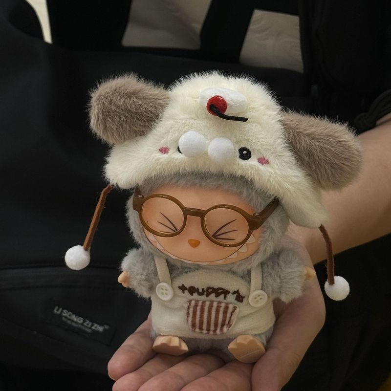 第一世代、第二世代、第三世代ラブブ座りパーティーベビー服バブルマットゴム人形ペンダント17センチラブブ服|undefined