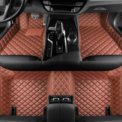 Floor Mats Car Mats, Ayaqaltılar (Kovriklər) - brown-single-layer-foot-pads