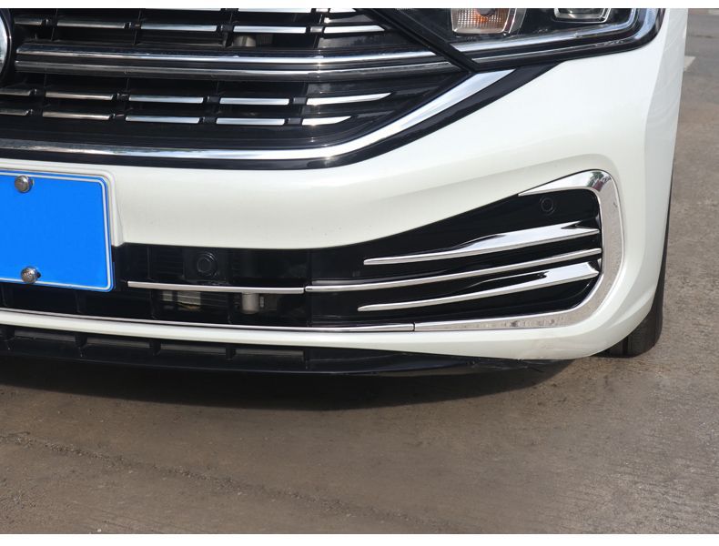 Suitable for Volkswagen Sagitar Front Fog Light Bully Tooth Frame Front Bumper Center Grille Bright Strip Modification Area Front Face Decorative Strip 2023