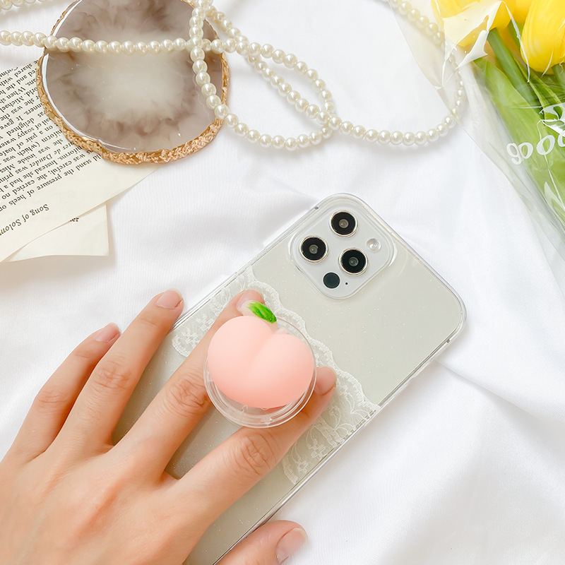 PP Material Cute Animal Cute Girl Bouncy Soft Airbag Bracket Mobile Phone Self-shooting Net Red Handmade Diy Three-dimensional Support Frame Fastened Ring