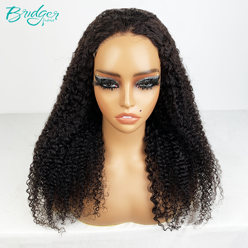 Gelockte Echthaar Lace Front Perücke Ohne Kleber Für Damen_voghion.com