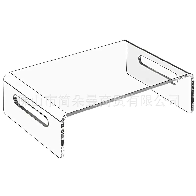 透明亚克力显示器支架笔记本置放架电脑抬高架打印机展示架收纳架