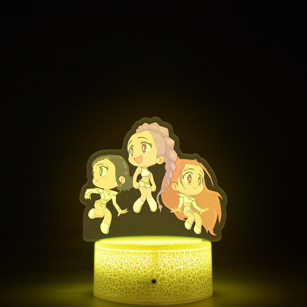 Caza de demonios transfronteriza K-POP grupo de mujeres perímetro cazadores intermedia impresión interior de control remoto luz de noche
