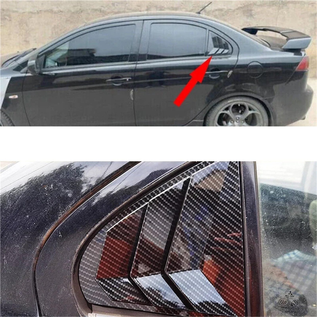 Suitable for Mitsubishi Lancer 09-16 Models Rear Triangle Window Blinds Modification Car Window Decoration Accessories