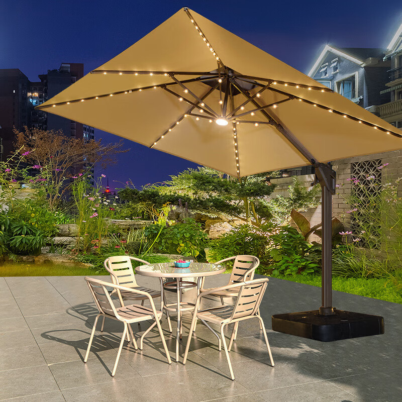 Mojia Outdoor Table and Chair Set Courtyard Umbrella Combination Open-Air Tea Table and Chairs Villa Rooftop Outdoor Waterproof
