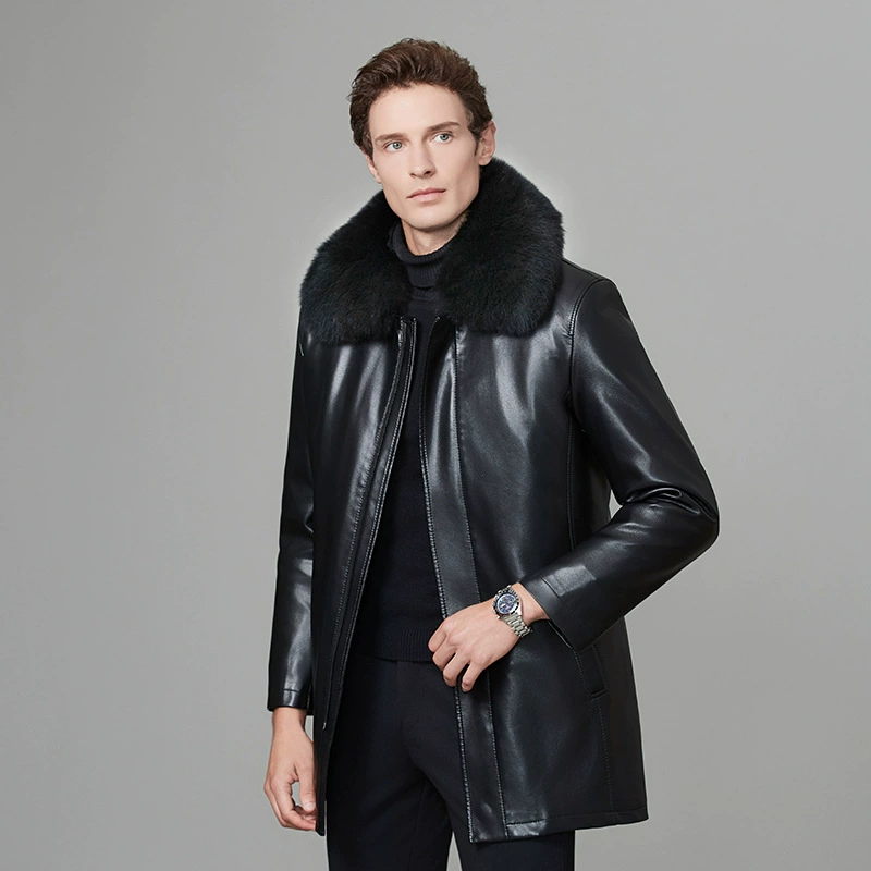 Winter velvet keep warm coat, jacket, increased thickness, for middle age