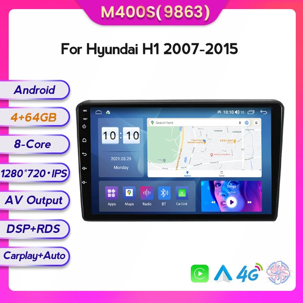 M400S 9863 4+64G 8 core+4G pass+DSP+Carplay+IPS