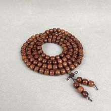 大叶黄花梨天然手持链念桶珠佛珠108颗串男女士新中式复古文玩饰