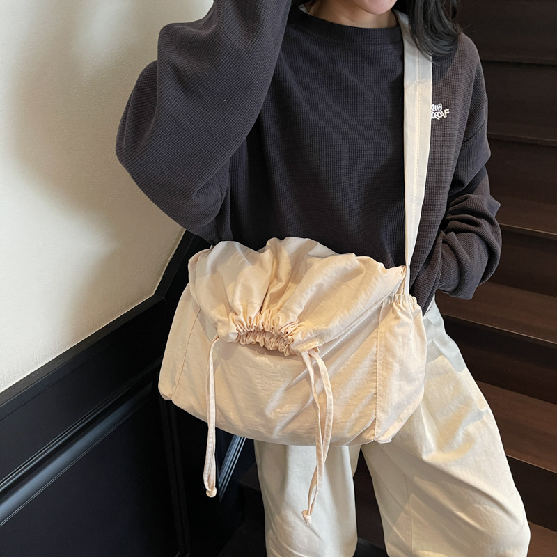 Bolso Tote con Cordón para Mujer de Nailon para Uso Diario