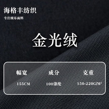 校服金光绒 经编绒布 全涤单面拉毛布 高牢度校服面料 球拍包布料