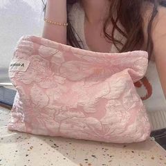 包包女新款2024爆款大容量高级感化妆包ins高颜值学生简约收纳包