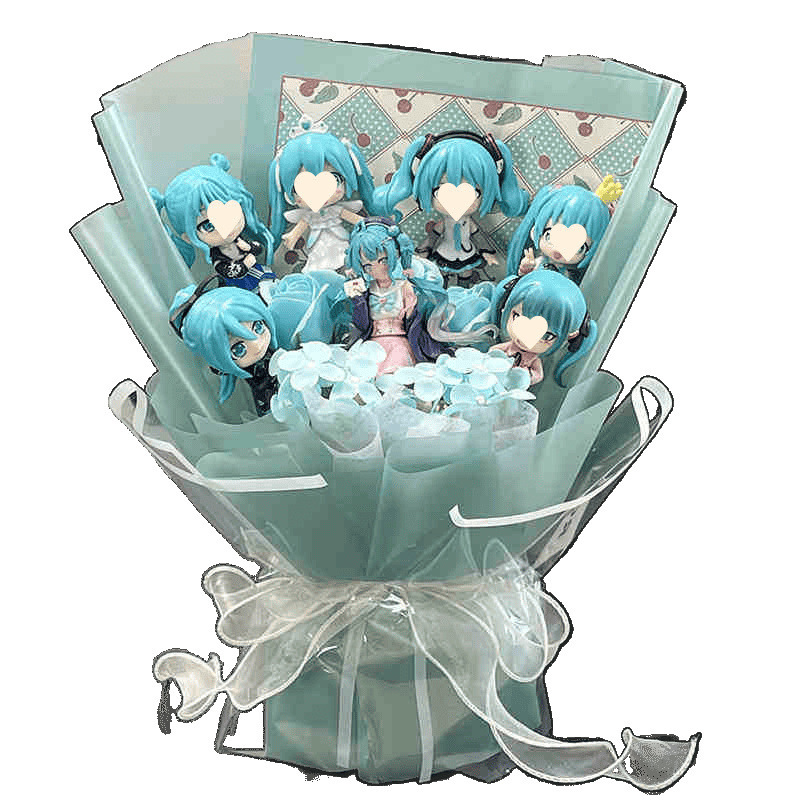 二次元初音ミクフィギュアアニメ人形花束女の子の誕生日クリエイティブギフト親友ガールフレンド|undefined