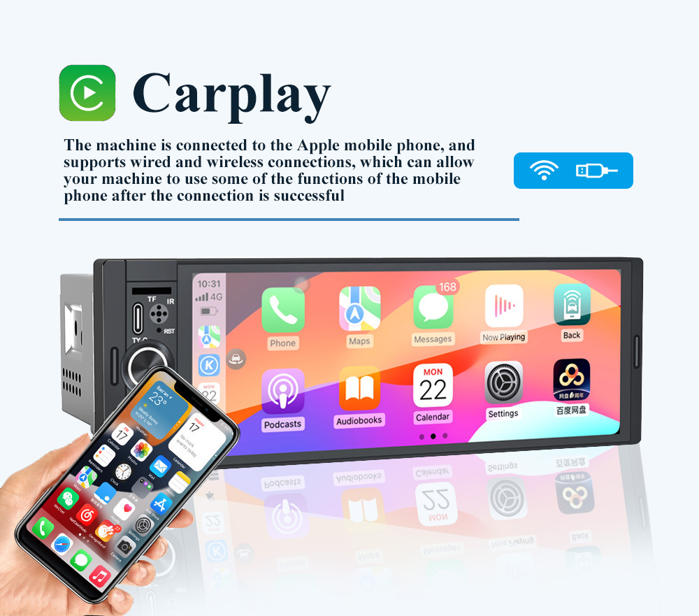 6.36inch General Motors Central Control Display Screen Car Navigation System All-In-One Gps Navigation Wireless Carplay