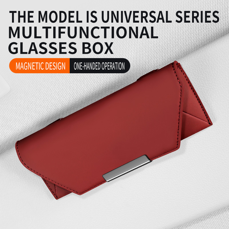 Car car storage box car glasses box sun visor protection car sunglasses refueling card storage box