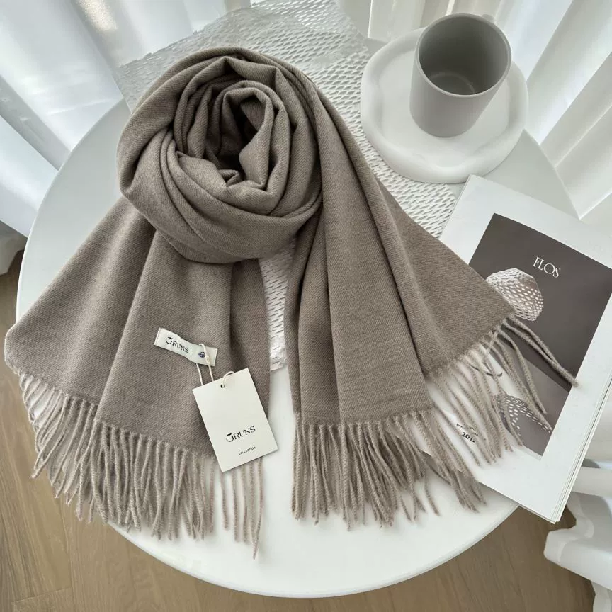 Demi‑season warm cashmere scarf, universal cloak wrap, 200 cm, 250 g, many colors