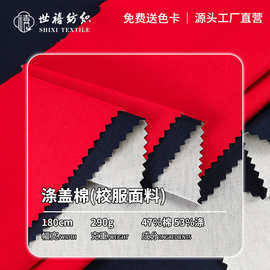 涤盖棉290g丝盖棉面料童装t恤休闲装运动装健康布双面针织面料