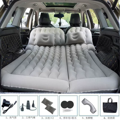 Thickened Mattress Factory, Vehicle-mounted inflatable bed - gray-universal-long-pier