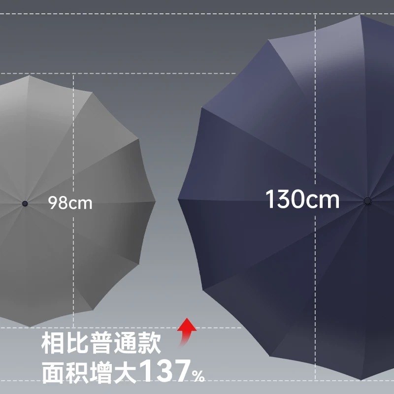 大雨対策傘、厚く強化された男性用折りたたみ傘、特大傘、大雨専用手動ダブル大型傘|undefined
