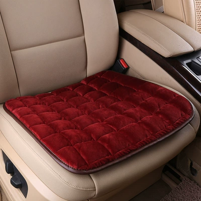Backless Winter Cushion, Universal Car – Wool pad - single-seat-without-pocket-passion-red