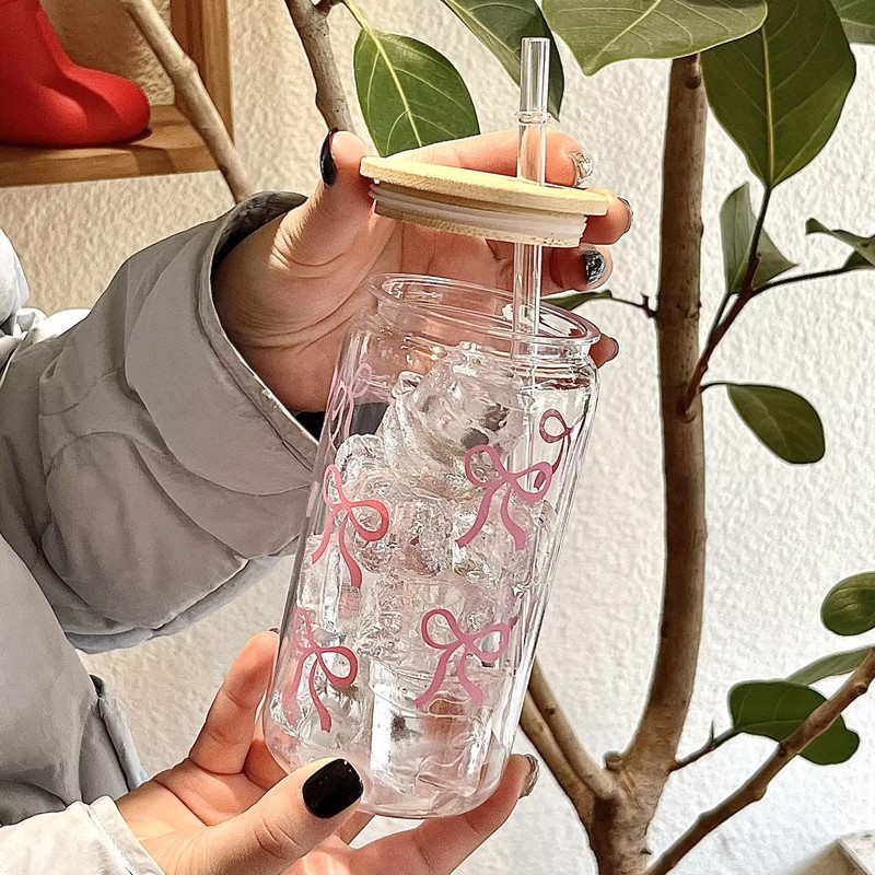 Amazon コーラカップ 竹蓋付き ストロー付き プラスチックカップ プラスチック製ウォーターカップ TEMU クロスボーダー 16オンス ウォーターカップ 軽い高級感と高級感|undefined