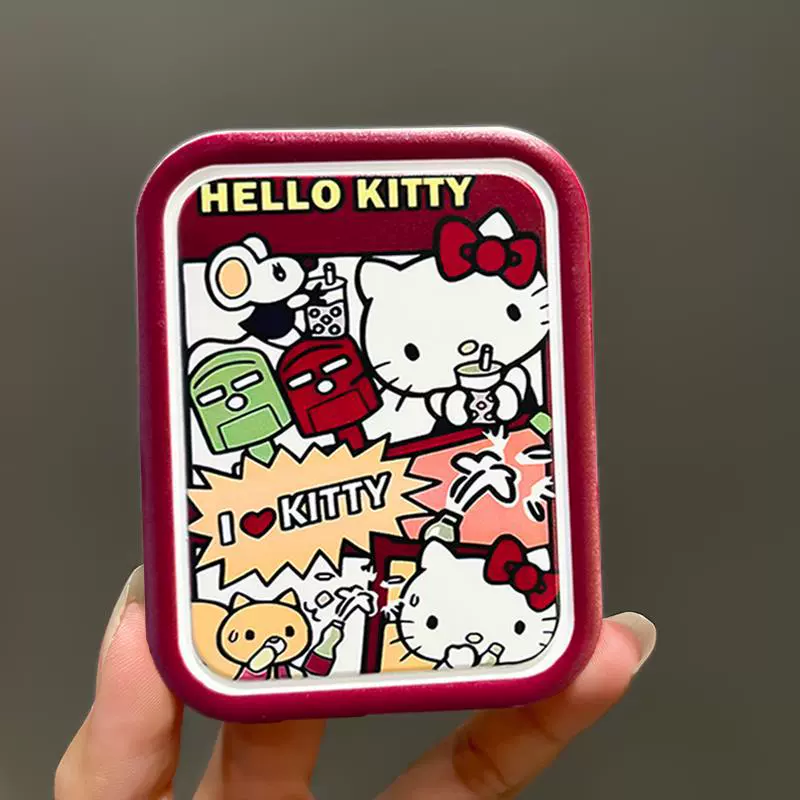 Cute double-sided folding handheld high quality mirror for elementary school students, wholesale