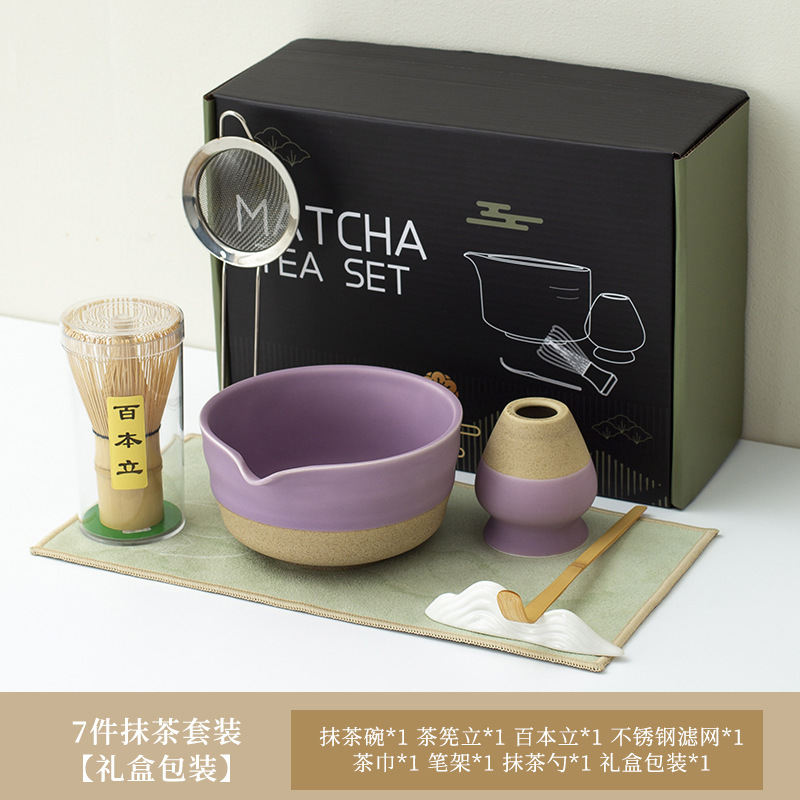 工場直販 陶器抹茶茶碗 抹茶セット 和風抹茶茶碗 注ぎ口付き茶筅 ヤオディアン バイベンリ茶筅|undefined