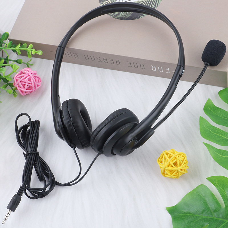 auriculares cableados con micrófono operador estéreo auriculares de computadora tableta móvil universal
