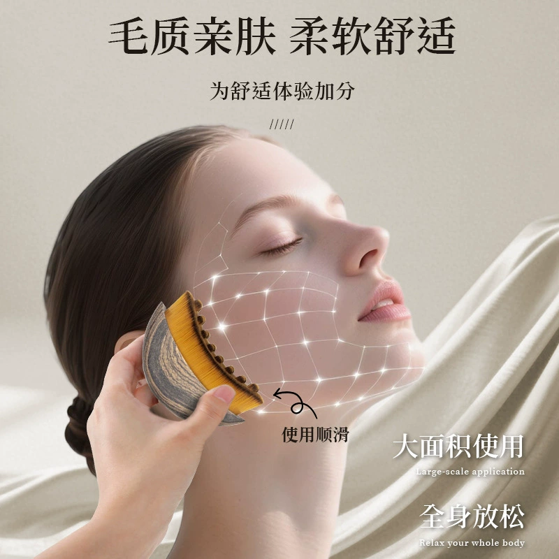 Контурная массажная щетка для лица lymphatic контуринг лица через границы