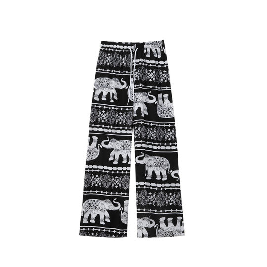 Thailand Yoga Pants Elephant High Waist Wide Leg Pants Beach Pants 2024 New Summer Thin Southeast Asian Hot Selling
