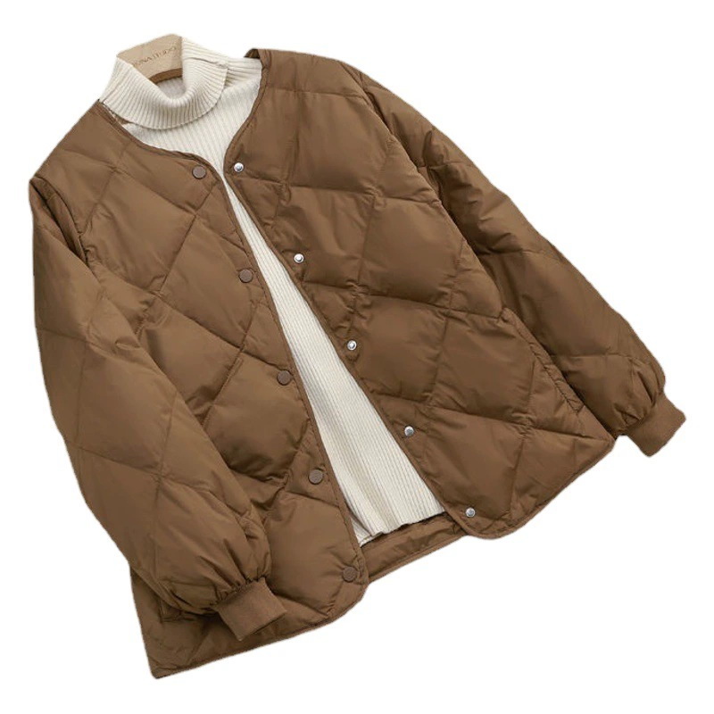 Короткое пальто без воротника для женщин, Осень-зима, легкая новая одежда, Женское пальто с хлопковой подкладкой для женщин, модная женская одежда