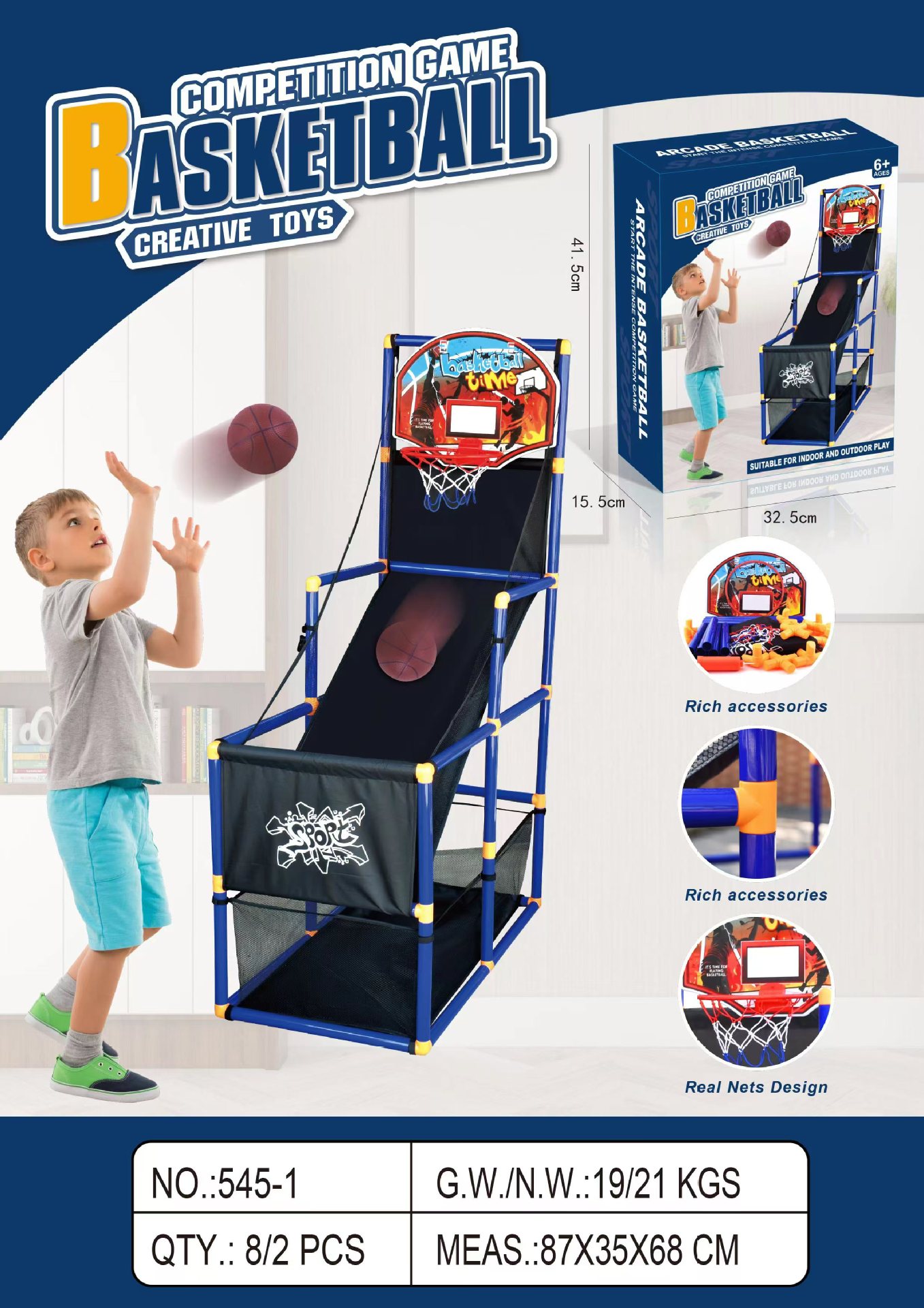 Marco de baloncesto para niños máquina de tiro de baloncesto ajustable juguetes educativos para padres e hijos niños y niñas de interior y exterior adecuados para la entrega transfronteriza