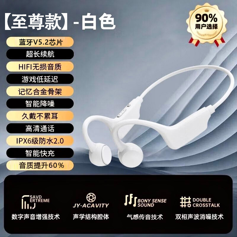 2025新款蓝牙耳机气传导运动跑步专用不入耳式无线骑行颈挂脖式|undefined