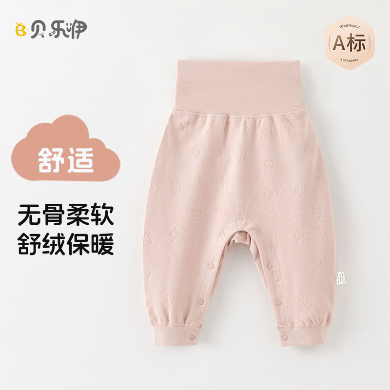 Autumn Style Pants with Soft Cotton, High Waist, Belly Protection, Baby Pants, Class A, Open-Crotch Snap-Button Pants, Big Bottom Pants, Baby Winter Autumn Style Pants with Soft Cotton, High Waist, Belly Protection, Baby Pants, Class A, Open-Crotch Snap-Button Pants, Big Bottom Pants, Baby Winter