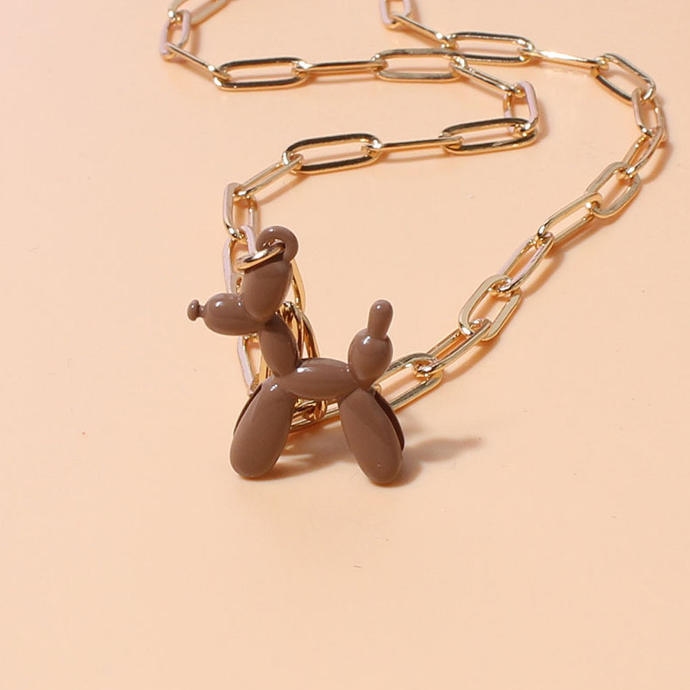 simple style necklace retro personality trend dog pendant hip hop necklace