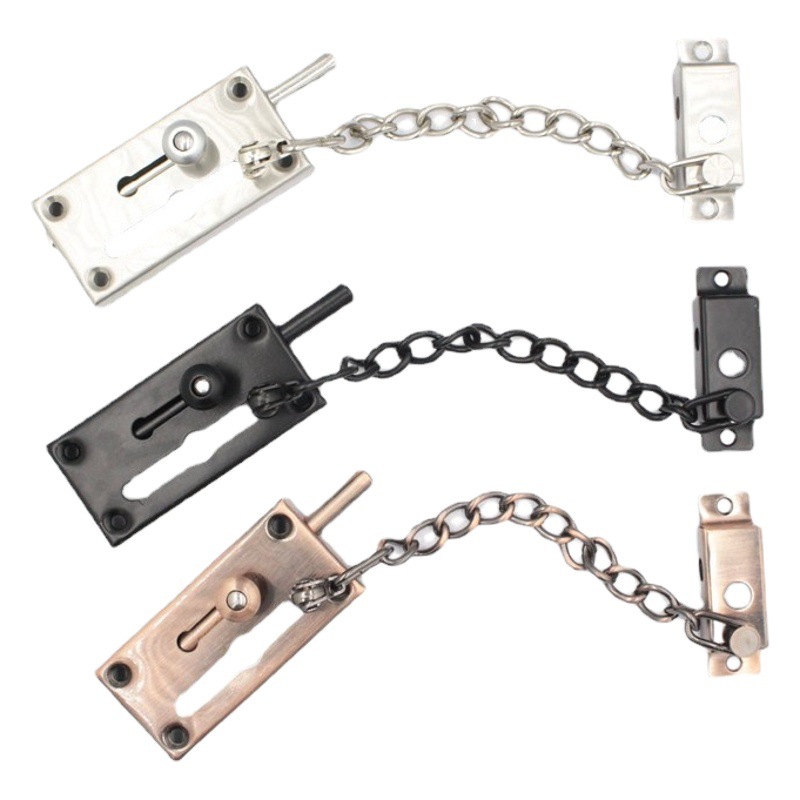 Sukook acero inoxidable anti-robo de la cadena de protección de la cerradura de la puerta del perno de acero inoxidable antirrobo hebilla de doble propósito cerradura de la puerta con la cadena