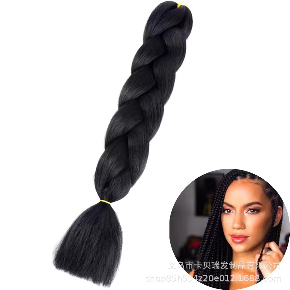 Xuchang pelucas al por mayor seda de alta temperatura teñido africano gran trenza jumbobraid fibra química colorida trenza sucia venta caliente