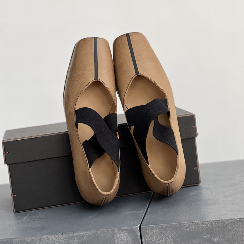 Low-heeled black apricot [higher version]