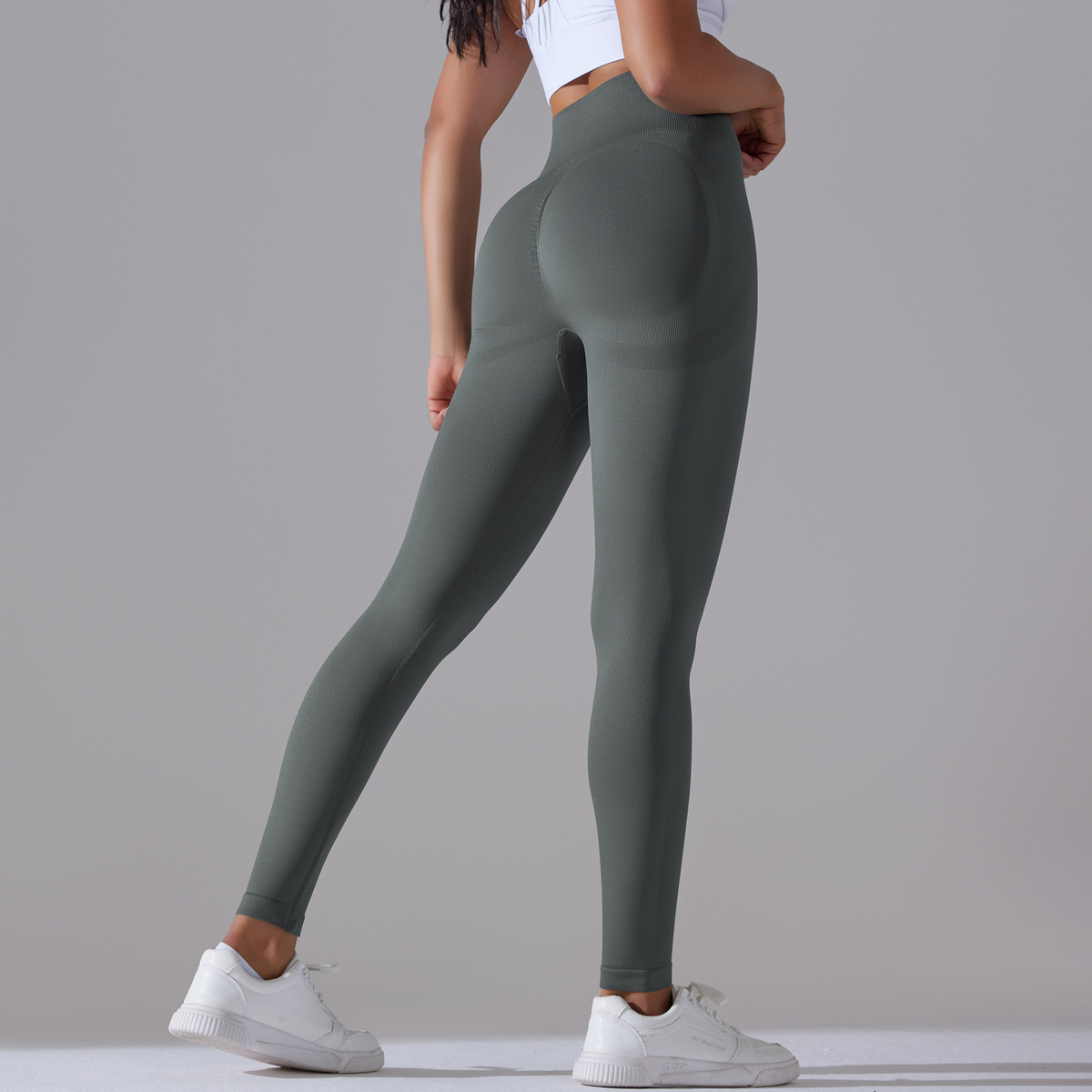 Modern Style Simple Style Solid Color Nylon Cotton Blend Active Bottoms Leggings display picture 87