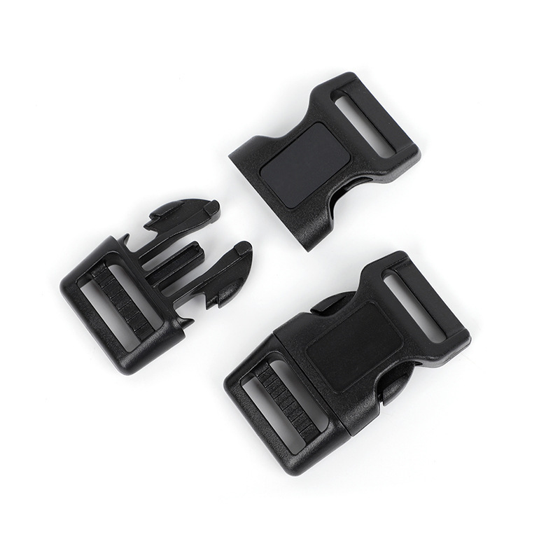 En stock accesorios de equipaje al por mayor ajustable POM hebilla de seguridad de plástico cuerda de tracción puede pegar LOGO PET hebilla image 4