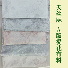 亚麻天丝布料定制 梭织宽幅竹节莱赛尔天丝麻混纺面料диван